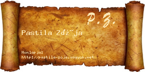 Pastila Zója névjegykártya